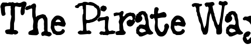 Font : BlueType Custom Text : The Pirate Way Test your own text here Click to download or to view this font on a tshirt that can be custom printed in Bali