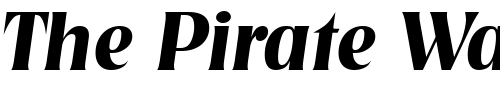 Font : BobBecker-Bold-Italic Custom Text : The Pirate Way Test your own text here Click to download or to view this font on a tshirt that can be custom printed in Bali