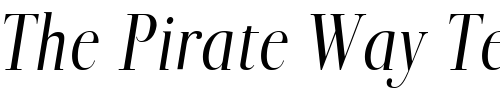 Font : Boberia-LL-Light-Italic Custom Text : The Pirate Way Test your own text here Click to download or to view this font on a tshirt that can be custom printed in Bali