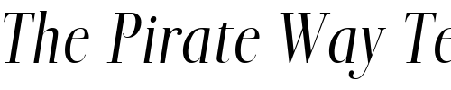 Font : BoberiaLL-Italic Custom Text : The Pirate Way Test your own text here Click to download or to view this font on a tshirt that can be custom printed in Bali
