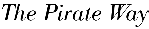 Font : Bodoni-BE-Light-Italic-Oldstyle-Figures Custom Text : The Pirate Way Test your own text here Click to download or to view this font on a tshirt that can be custom printed in Bali
