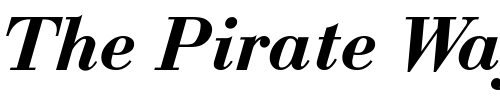 Font : Bodoni-BoldItalic-DTC Custom Text : The Pirate Way Test your own text here Click to download or to view this font on a tshirt that can be custom printed in Bali