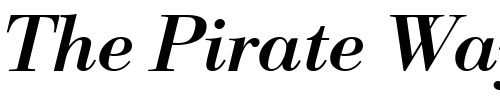 Font : Bodoni-Classico-BoldItalic Custom Text : The Pirate Way Test your own text here Click to download or to view this font on a tshirt that can be custom printed in Bali