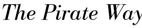 Font : Bodoni-Classico-Italic Custom Text : The Pirate Way Test your own text here Click to download or to view this font on a tshirt that can be custom printed in Bali