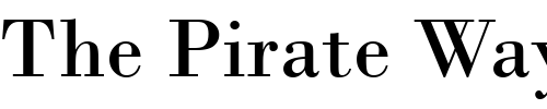 Font : Bodoni-MT Custom Text : The Pirate Way Test your own text here Click to download or to view this font on a tshirt that can be custom printed in Bali