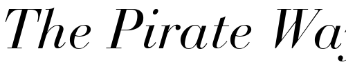 Font : Bodoni-Recut-SSi-Italic Custom Text : The Pirate Way Test your own text here Click to download or to view this font on a tshirt that can be custom printed in Bali