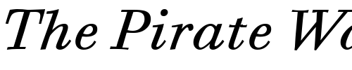 Font : Bodoni-Six-ITC-TT-BookItalic Custom Text : The Pirate Way Test your own text here Click to download or to view this font on a tshirt that can be custom printed in Bali