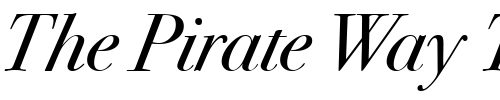 Font : Bodoni-SvtyTwo-OS-ITC-TT-BookIt Custom Text : The Pirate Way Test your own text here Click to download or to view this font on a tshirt that can be custom printed in Bali