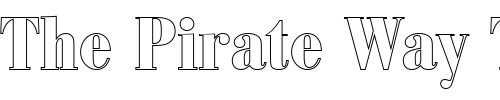 Font : BodoniAntTBolConOu1 Custom Text : The Pirate Way Test your own text here Click to download or to view this font on a tshirt that can be custom printed in Bali