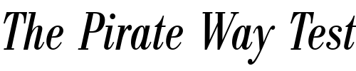 Font : BodoniAntTCon-Italic Custom Text : The Pirate Way Test your own text here Click to download or to view this font on a tshirt that can be custom printed in Bali