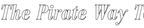 Font : BodoniAntTDemBolConItaOu1 Custom Text : The Pirate Way Test your own text here Click to download or to view this font on a tshirt that can be custom printed in Bali