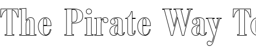 Font : BodoniAntTDemBolConOu1 Custom Text : The Pirate Way Test your own text here Click to download or to view this font on a tshirt that can be custom printed in Bali