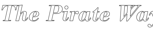 Font : BodoniAntTDemBolItaOu1 Custom Text : The Pirate Way Test your own text here Click to download or to view this font on a tshirt that can be custom printed in Bali