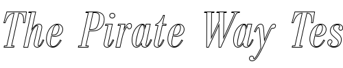 Font : BodoniAntTRegConItaOu1 Custom Text : The Pirate Way Test your own text here Click to download or to view this font on a tshirt that can be custom printed in Bali