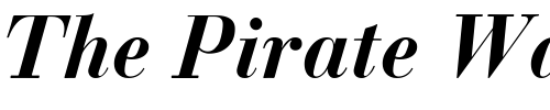 Font : BodoniClassic-BoldItalic Custom Text : The Pirate Way Test your own text here Click to download or to view this font on a tshirt that can be custom printed in Bali