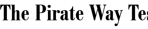 Font : BodoniEF-DemiBoldCond Custom Text : The Pirate Way Test your own text here Click to download or to view this font on a tshirt that can be custom printed in Bali