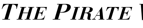 Font : BodoniExpert-Bold-Italic Custom Text : The Pirate Way Test your own text here Click to download or to view this font on a tshirt that can be custom printed in Bali