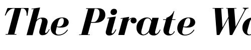 Font : BodoniFLF-BoldItalic Custom Text : The Pirate Way Test your own text here Click to download or to view this font on a tshirt that can be custom printed in Bali