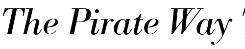 Font : BodoniIbmTReg-Italic Custom Text : The Pirate Way Test your own text here Click to download or to view this font on a tshirt that can be custom printed in Bali