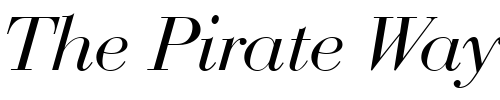 Font : BodoniNo1URWD-Italic Custom Text : The Pirate Way Test your own text here Click to download or to view this font on a tshirt that can be custom printed in Bali