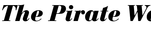 Font : BodoniNo1URWT-Bold-Italic Custom Text : The Pirate Way Test your own text here Click to download or to view this font on a tshirt that can be custom printed in Bali