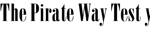 Font : BodoniPosterCondSSK-Regular Custom Text : The Pirate Way Test your own text here Click to download or to view this font on a tshirt that can be custom printed in Bali
