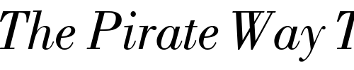 Font : BodoniPosterSSK-Bold-Italic Custom Text : The Pirate Way Test your own text here Click to download or to view this font on a tshirt that can be custom printed in Bali