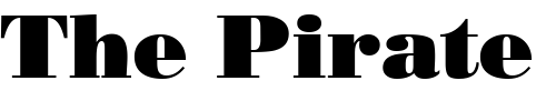 Font : BodoniPosterUltra-Regular Custom Text : The Pirate Way Test your own text here Click to download or to view this font on a tshirt that can be custom printed in Bali