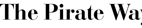 Font : BodoniRecut-Bold Custom Text : The Pirate Way Test your own text here Click to download or to view this font on a tshirt that can be custom printed in Bali
