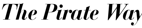 Font : BodoniRecut-BoldItalic Custom Text : The Pirate Way Test your own text here Click to download or to view this font on a tshirt that can be custom printed in Bali