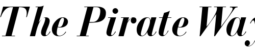 Font : BodoniRecutOSSSK-BoldItalic Custom Text : The Pirate Way Test your own text here Click to download or to view this font on a tshirt that can be custom printed in Bali