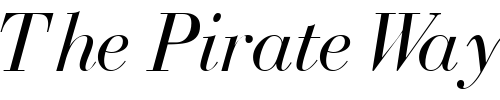 Font : BodoniRecutSSK-Italic Custom Text : The Pirate Way Test your own text here Click to download or to view this font on a tshirt that can be custom printed in Bali