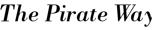 Font : BodoniSSK-Italic Custom Text : The Pirate Way Test your own text here Click to download or to view this font on a tshirt that can be custom printed in Bali