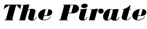 Font : BodoniUltraFLF-Italic Custom Text : The Pirate Way Test your own text here Click to download or to view this font on a tshirt that can be custom printed in Bali