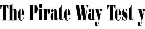 Font : BodoniUltraFLFCond Custom Text : The Pirate Way Test your own text here Click to download or to view this font on a tshirt that can be custom printed in Bali