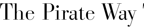 Font : Bodoxi-Light Custom Text : The Pirate Way Test your own text here Click to download or to view this font on a tshirt that can be custom printed in Bali