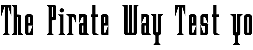 Font : BonaireLightSSK-Bold Custom Text : The Pirate Way Test your own text here Click to download or to view this font on a tshirt that can be custom printed in Bali