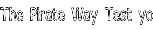 Font : Boneribbon-Tall-Outline Custom Text : The Pirate Way Test your own text here Click to download or to view this font on a tshirt that can be custom printed in Bali