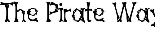 Font : Bones-Regular Custom Text : The Pirate Way Test your own text here Click to download or to view this font on a tshirt that can be custom printed in Bali