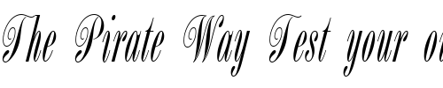 Font : BordeauxScrD Custom Text : The Pirate Way Test your own text here Click to download or to view this font on a tshirt that can be custom printed in Bali