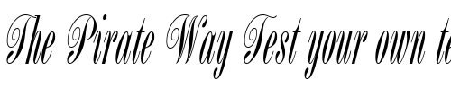 Font : BordeauxScript-Plain Custom Text : The Pirate Way Test your own text here Click to download or to view this font on a tshirt that can be custom printed in Bali