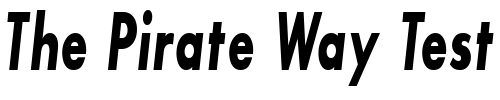 Font : Bougan-BlackCondensed-SSi-Bold-Condensed-Italic Custom Text : The Pirate Way Test your own text here Click to download or to view this font on a tshirt that can be custom printed in Bali
