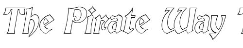 Font : Brandywine-Hollow-Condensed-Italic Custom Text : The Pirate Way Test your own text here Click to download or to view this font on a tshirt that can be custom printed in Bali