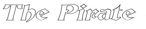 Font : Brandywine-Hollow-Extended-Italic Custom Text : The Pirate Way Test your own text here Click to download or to view this font on a tshirt that can be custom printed in Bali