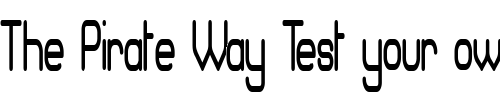 Font : Brave-New-Era-narrow-G98 Custom Text : The Pirate Way Test your own text here Click to download or to view this font on a tshirt that can be custom printed in Bali
