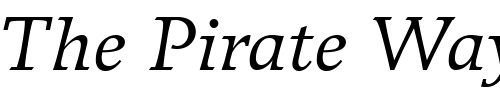 Font : BreughelT-Italic Custom Text : The Pirate Way Test your own text here Click to download or to view this font on a tshirt that can be custom printed in Bali