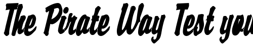 Font : Brisk-BoldItalic Custom Text : The Pirate Way Test your own text here Click to download or to view this font on a tshirt that can be custom printed in Bali