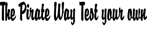 Font : Brisk-D-Thin-Bold Custom Text : The Pirate Way Test your own text here Click to download or to view this font on a tshirt that can be custom printed in Bali