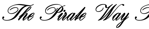 Font : BroadmoorScriptSSK-Bold Custom Text : The Pirate Way Test your own text here Click to download or to view this font on a tshirt that can be custom printed in Bali