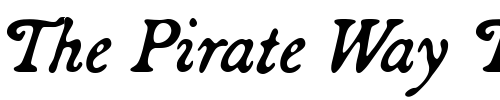 Font : Broadsheet-Italic Custom Text : The Pirate Way Test your own text here Click to download or to view this font on a tshirt that can be custom printed in Bali